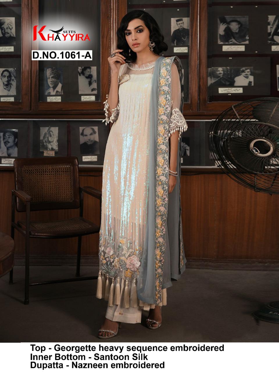 PAKISTANI SUITS D NO 1061A BY KHAYYIRA